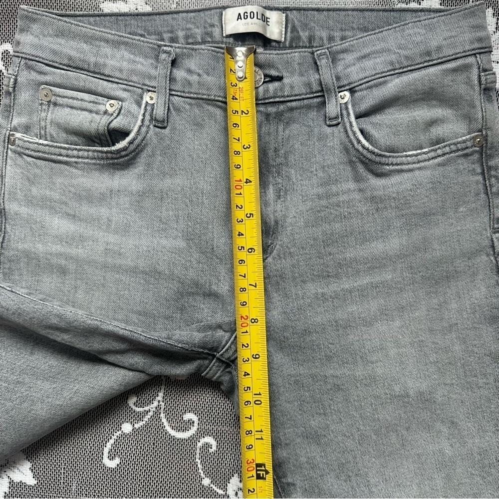 AGOLDE  TONI Mid Rise Straight Slim Ankle Jeans Gray size 26 - Picture 11 of 16